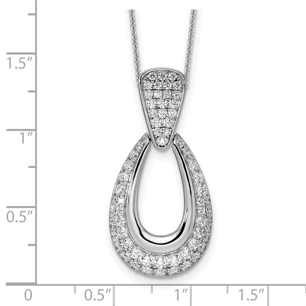 14K Weißgold True Origin 1 1/3 Karat Im Labor Erzeugt Diamant Vs Def 18 Zoll Fantasie Tropfen Halskette