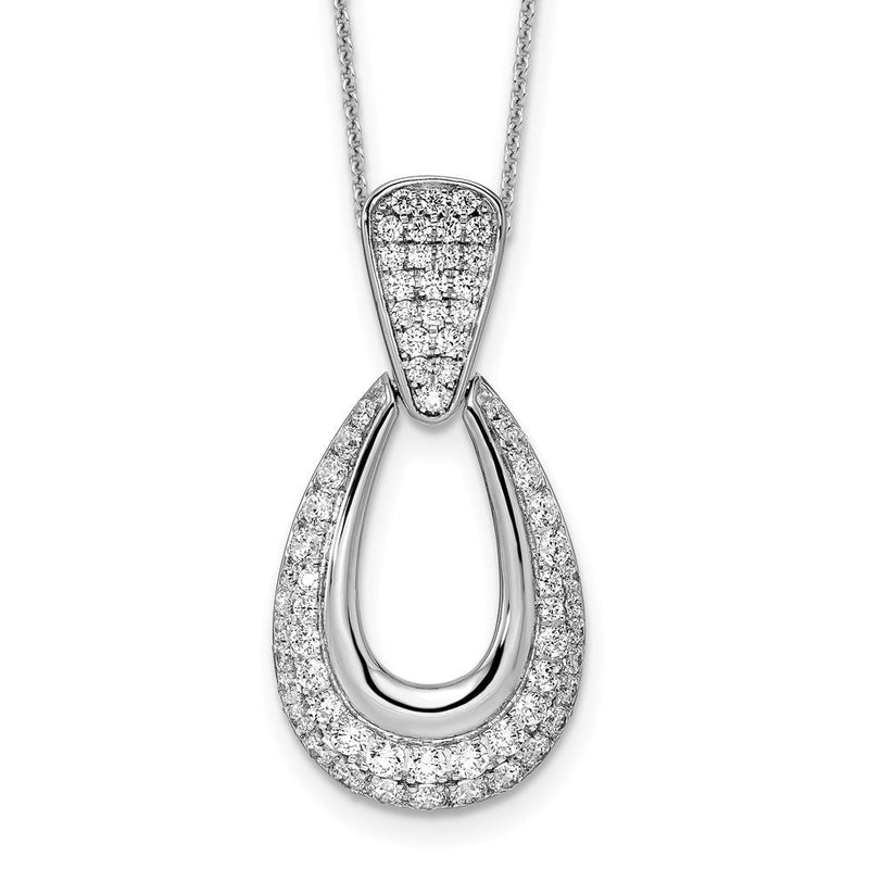 14K Weißgold True Origin 1 1/3 Karat Im Labor Erzeugt Diamant Vs Def 18 Zoll Fantasie Tropfen Halskette