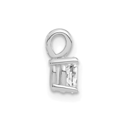14 K Weißgold Oval-Solitär-Anhänger, komplett, mit 0,33 ct. im Labor gezüchtetem Diamant VS/SI+ G+