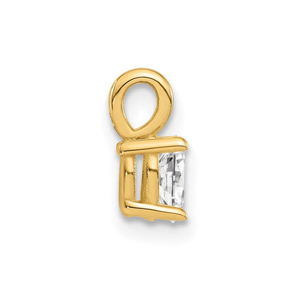 14K Gelbgold 0,33 ct. Laborgezüchteter Diamant VS/SI+ G+ Oval Solitär-Anhänger