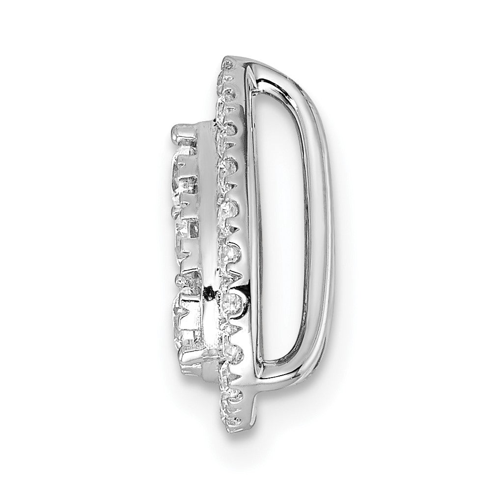 14K Weißgold 0,625 ct. Laborgezüchteter Diamant VS/SI+ G+ Tropfen-Halo Kettengleitanhänger