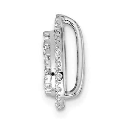 14K Weißgold 0,625 ct. Laborgezüchteter Diamant VS/SI+ G+ Tropfen-Halo Kettengleitanhänger