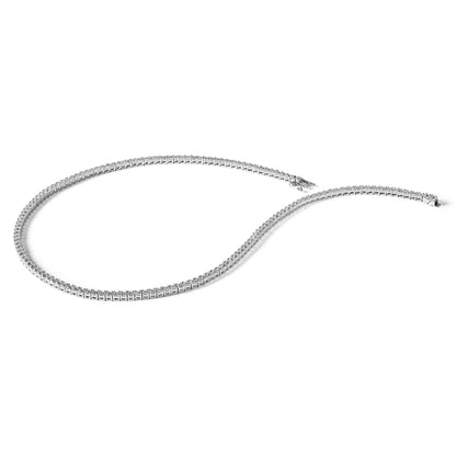 14K Weißgold 10 Ct. Im Labor Gezüchtet Diamant Vs/si+ G+ 16 Zoll Tennis Halskette
