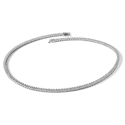14K Weißgold 10 Ct. Im Labor Gezüchtet Diamant Vs/si+ G+ 16 Zoll Tennis Halskette