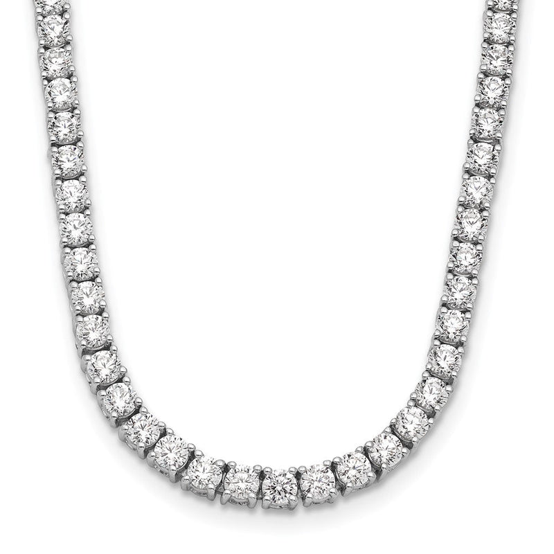 14K Weißgold 10 Ct. Im Labor Gezüchtet Diamant Vs/si+ G+ 16 Zoll Tennis Halskette