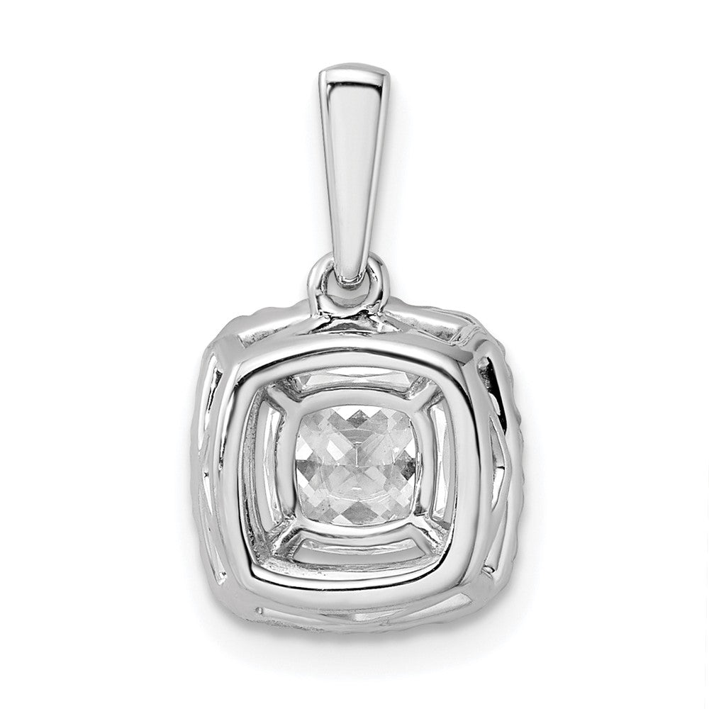14K Weißgold 0,25 ct. Laborgezüchteter Diamant VS/SI+ G+ April-Geburtsstein Weißer Saphir Halo-Anhänger
