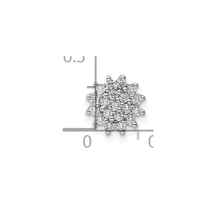 14K Weißgold 0,25 ct. Laborgezüchteter Diamant VS/SI+ G+ Ketten-Gleitanhänger