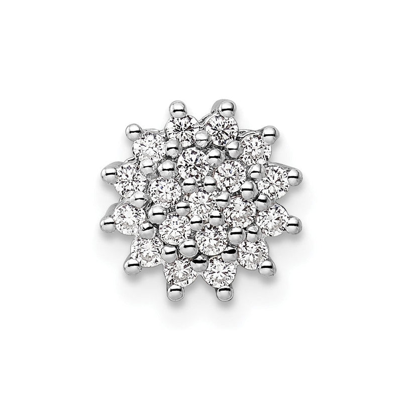 14K Weißgold 0,25 ct. Laborgezüchteter Diamant VS/SI+ G+ Ketten-Gleitanhänger
