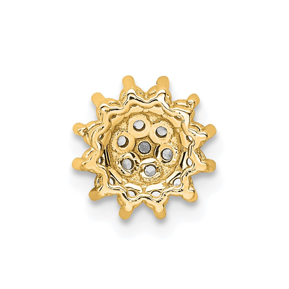 14K Gelbgold Kettenanhänger mit 0,25 ct. im Labor gezüchteten Diamanten, VS/SI+ G+