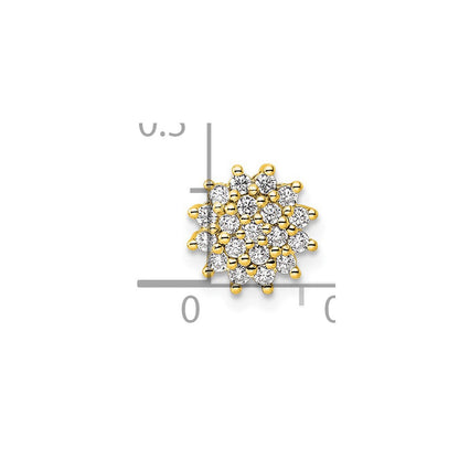 14K Gelbgold Kettenanhänger mit 0,25 ct. im Labor gezüchteten Diamanten, VS/SI+ G+