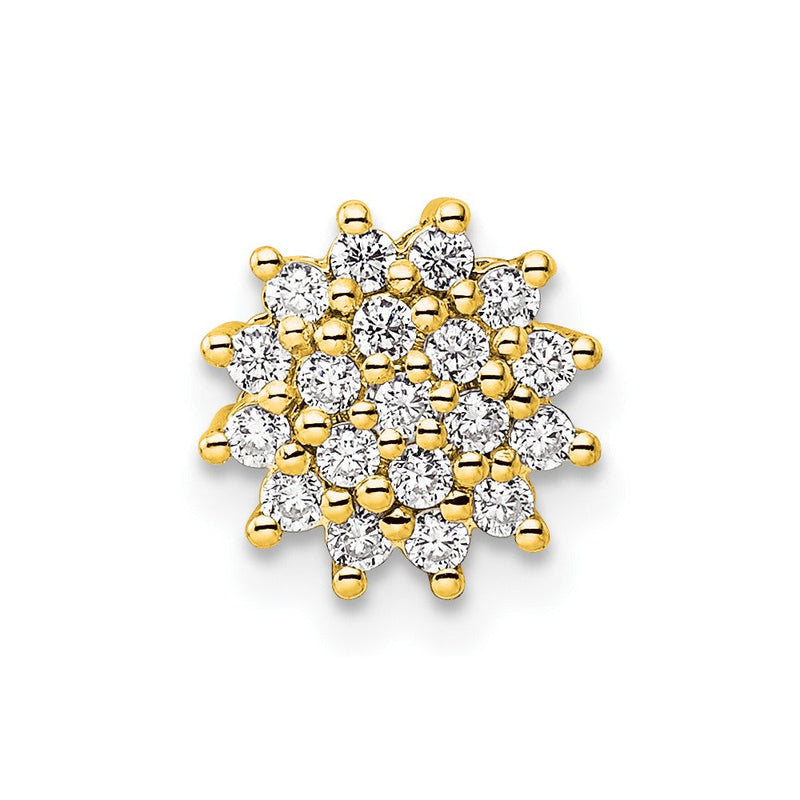 14K Gelbgold Kettenanhänger mit 0,25 ct. im Labor gezüchteten Diamanten, VS/SI+ G+