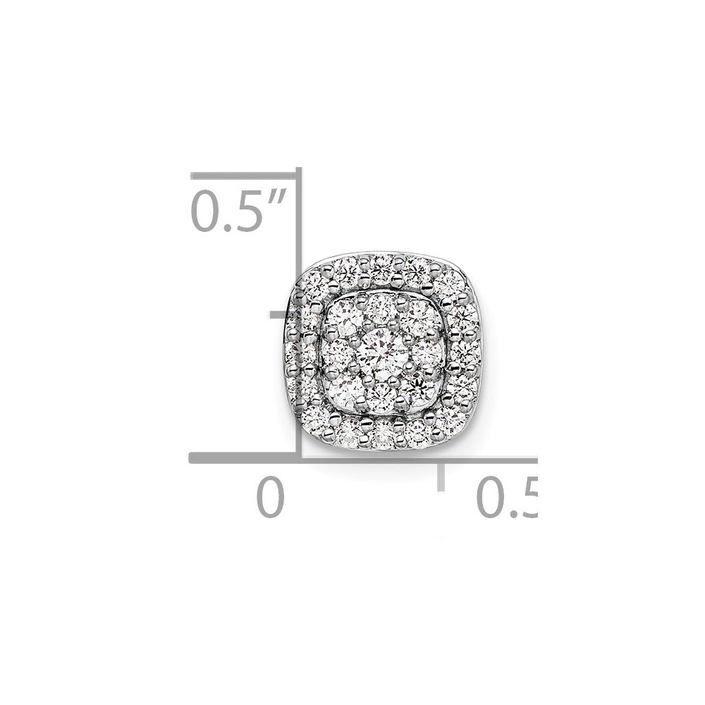 14K Weißgold Kettenanhänger mit 0,375 ct. im Labor gezüchteten Diamanten VS/SI+ G+