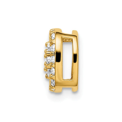 14 Karat Gelbgold Gleitanhänger an Kette mit 0,375 ct. Laborgezüchteten Diamanten VS/SI+ G+