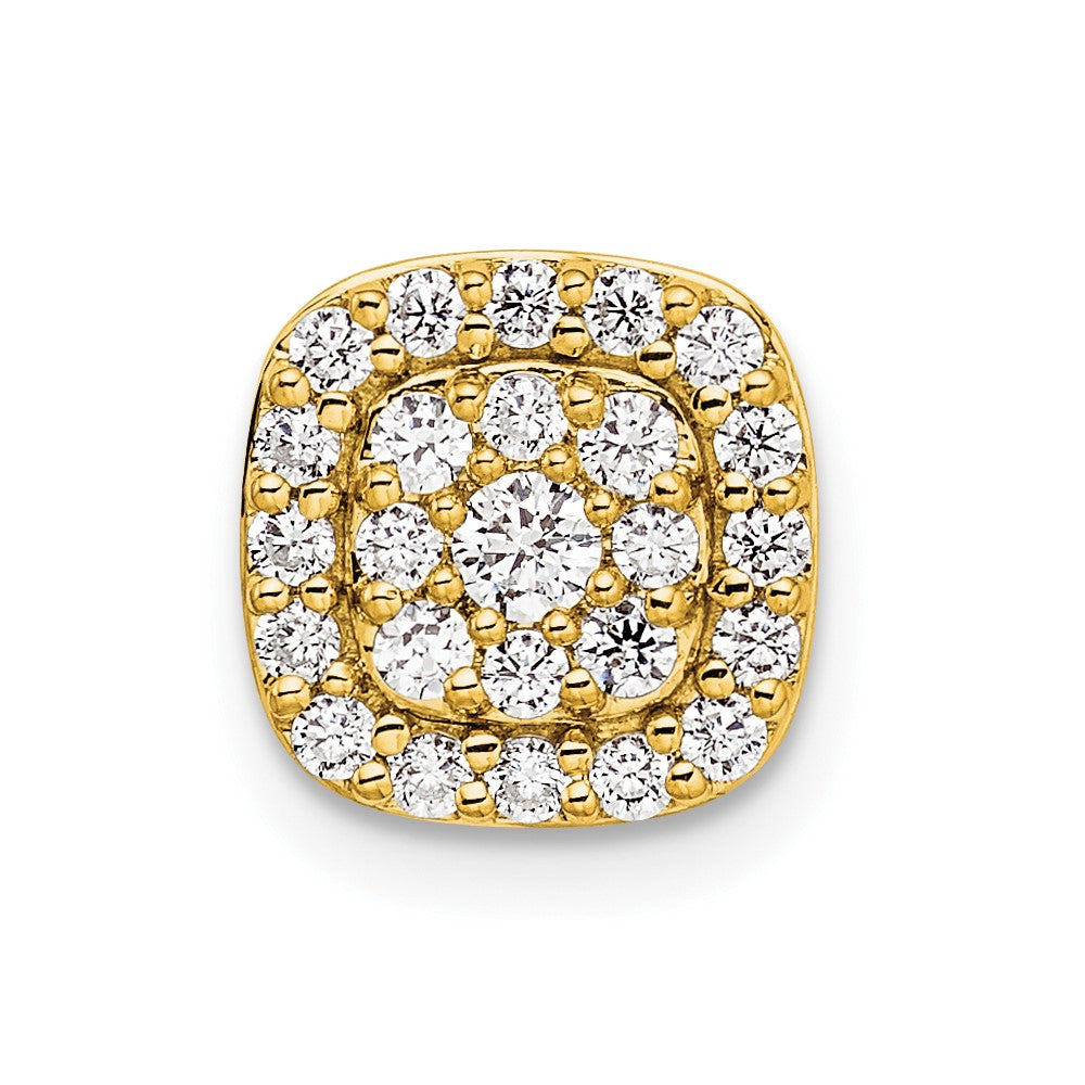 14 Karat Gelbgold Gleitanhänger an Kette mit 0,375 ct. Laborgezüchteten Diamanten VS/SI+ G+