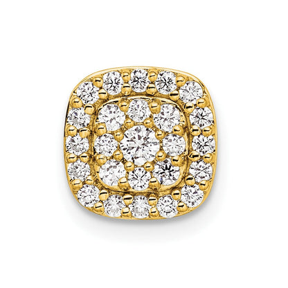 14 Karat Gelbgold Gleitanhänger an Kette mit 0,375 ct. Laborgezüchteten Diamanten VS/SI+ G+
