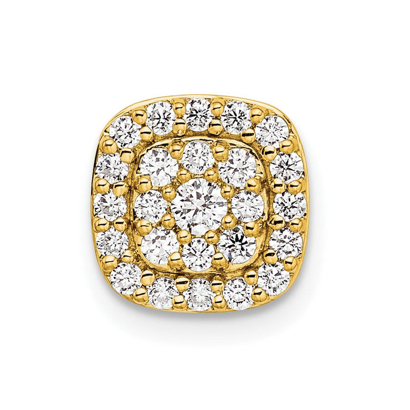 14 Karat Gelbgold Gleitanhänger an Kette mit 0,375 ct. Laborgezüchteten Diamanten VS/SI+ G+
