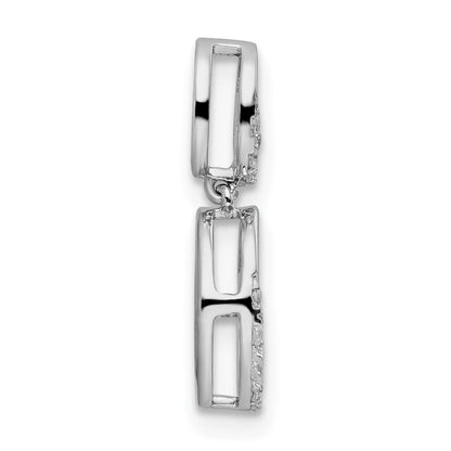 14K Weißgold Baumel-Ketten-Gleitanhänger mit 0,2 ct. laborgezüchtetem Diamanten VS/SI+ G+
