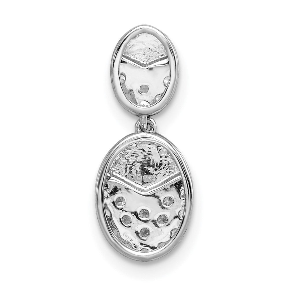 14K Weißgold Baumel-Ketten-Gleitanhänger mit 0,2 ct. laborgezüchtetem Diamanten VS/SI+ G+