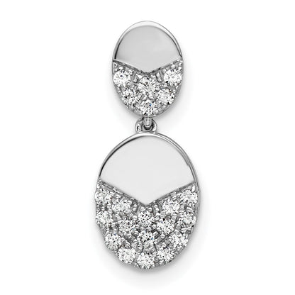 14K Weißgold Baumel-Ketten-Gleitanhänger mit 0,2 ct. laborgezüchtetem Diamanten VS/SI+ G+