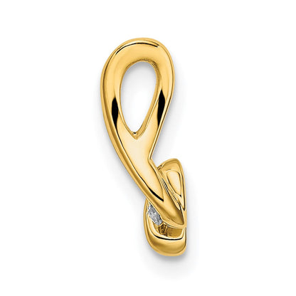 14K Gelbgold Fashion-Anhänger komplett mit 0,10 ct. laborgezüchtetem Diamant VS/SI+ G+