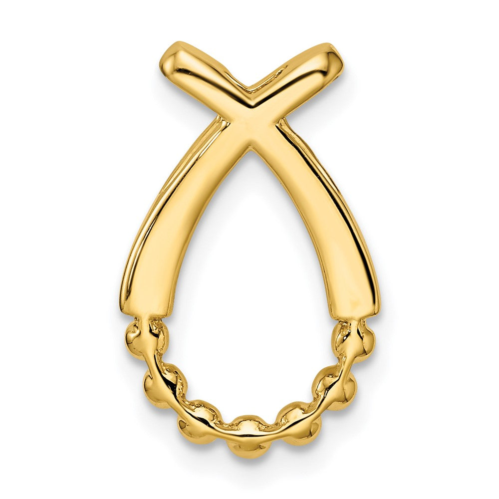 14K Gelbgold Tropfenanhänger mit laborgezüchtetem Diamant, VS/SI+ G+