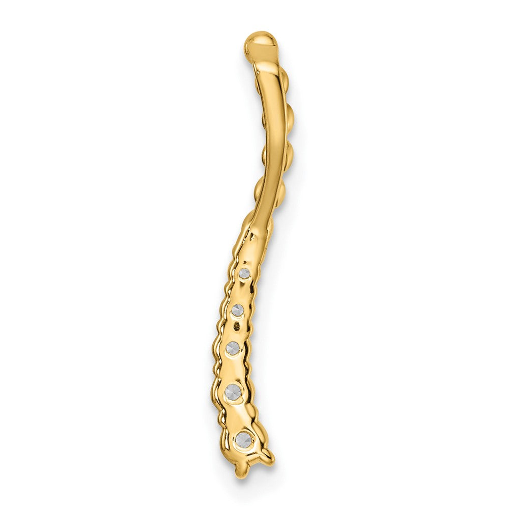 14K Gelbgold Fancy-Stab-Ketten-Gleitanhänger mit 0,2 ct. Labordiamant VS/SI+ G+