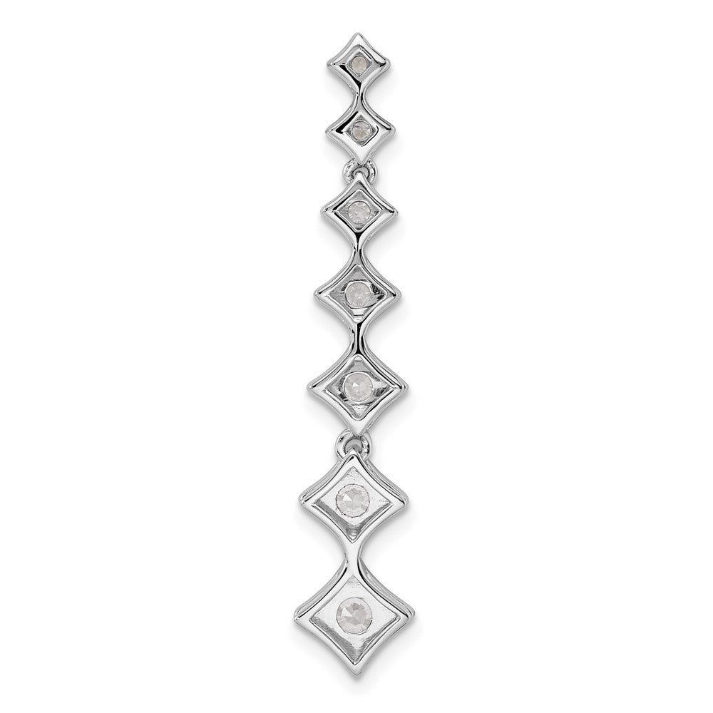 14K Weißgold 1 ct. Im Labor Gezüchteter Diamant VS/SI+ G+ Siebenstein Stabketten-Gleitanhänger