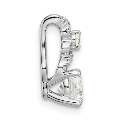 14K Weißgold Labordiamant-Gleitanhänger, 0,75 ct., VS/SI+ G+, Modekette