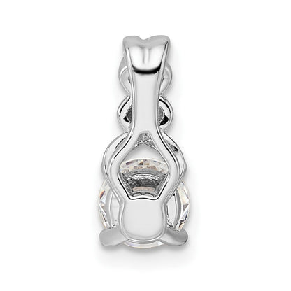 14K Weißgold Labordiamant-Gleitanhänger, 0,75 ct., VS/SI+ G+, Modekette