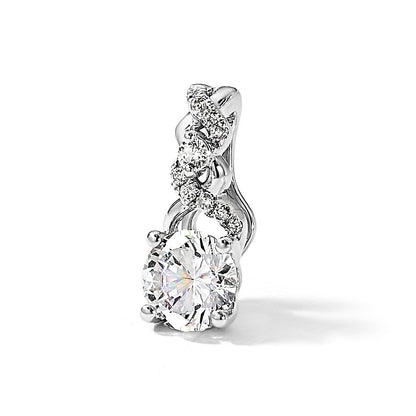 14K Weißgold Labordiamant-Gleitanhänger, 0,75 ct., VS/SI+ G+, Modekette