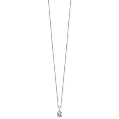 14K Weißgold Anhänger mit 0,5 ct. Labor gezüchtetem Diamant VS/SI+ G+, komplett