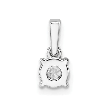 14K Weißgold Anhänger mit 0,5 ct. Labor gezüchtetem Diamant VS/SI+ G+, komplett