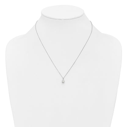 14K Weißgold Anhänger mit 0,5 ct. Labor gezüchtetem Diamant VS/SI+ G+, komplett