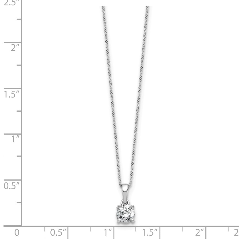14K Weißgold Anhänger mit 0,5 ct. Labor gezüchtetem Diamant VS/SI+ G+, komplett