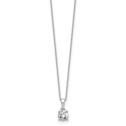 14K Weißgold Anhänger mit 0,5 ct. Labor gezüchtetem Diamant VS/SI+ G+, komplett