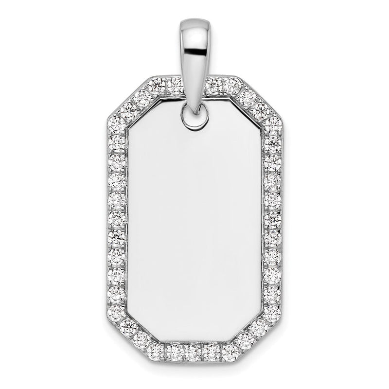 14K Weißgold True Origin Herren 1 Karat Im Labor Gezüchtet Diamant Vs D E F Erkennungsmarke Anhänger