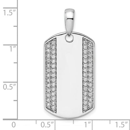 14K Weißgold True Origin Herren 3/4 Karat Im Labor Gezüchtet Diamant Vs D E F Erkennungsmarke Anhänger