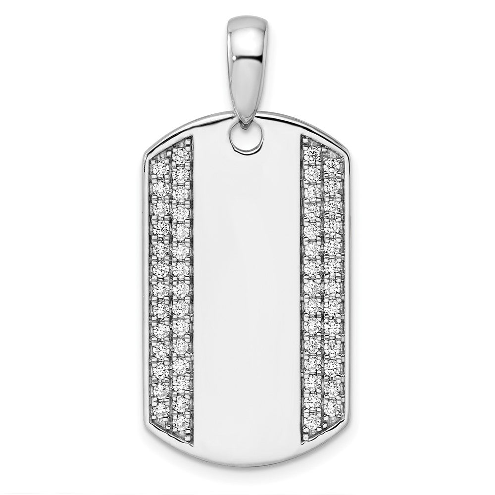 14K Weißgold True Origin Herren 3/4 Karat Im Labor Gezüchtet Diamant Vs D E F Erkennungsmarke Anhänger
