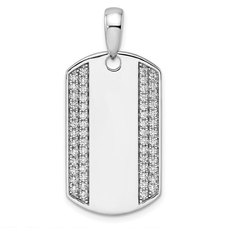 14K Weißgold True Origin Herren 3/4 Karat Im Labor Gezüchtet Diamant Vs D E F Erkennungsmarke Anhänger