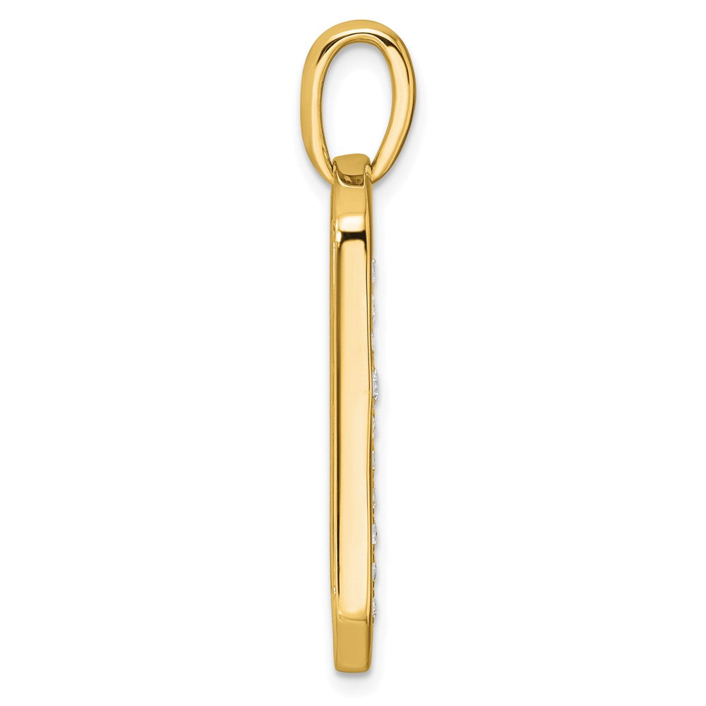 14K Gelbgold True Origin Herren 1/2 Karat Im Labor Gezüchtet Diamant Vs D E F Kreuz Erkennungsmarke Anhänger