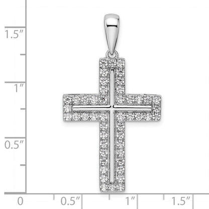 14K Weißgold True Origin 1 Karat Im Labor Gezüchtet Diamant Vs D E F Kreuz Anhänger
