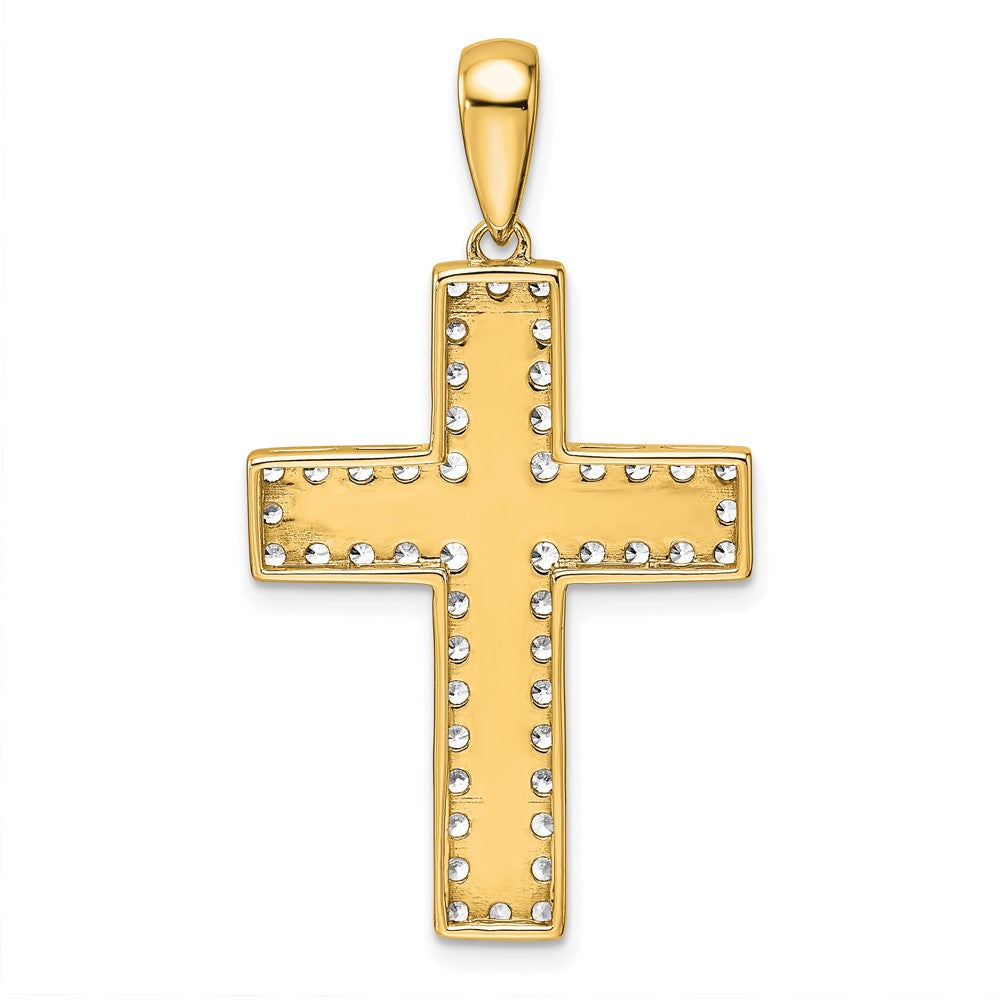 14K Gelbgold True Origin 1 Karat Im Labor Gezüchtet Diamant Vs D E F Kreuz Anhänger