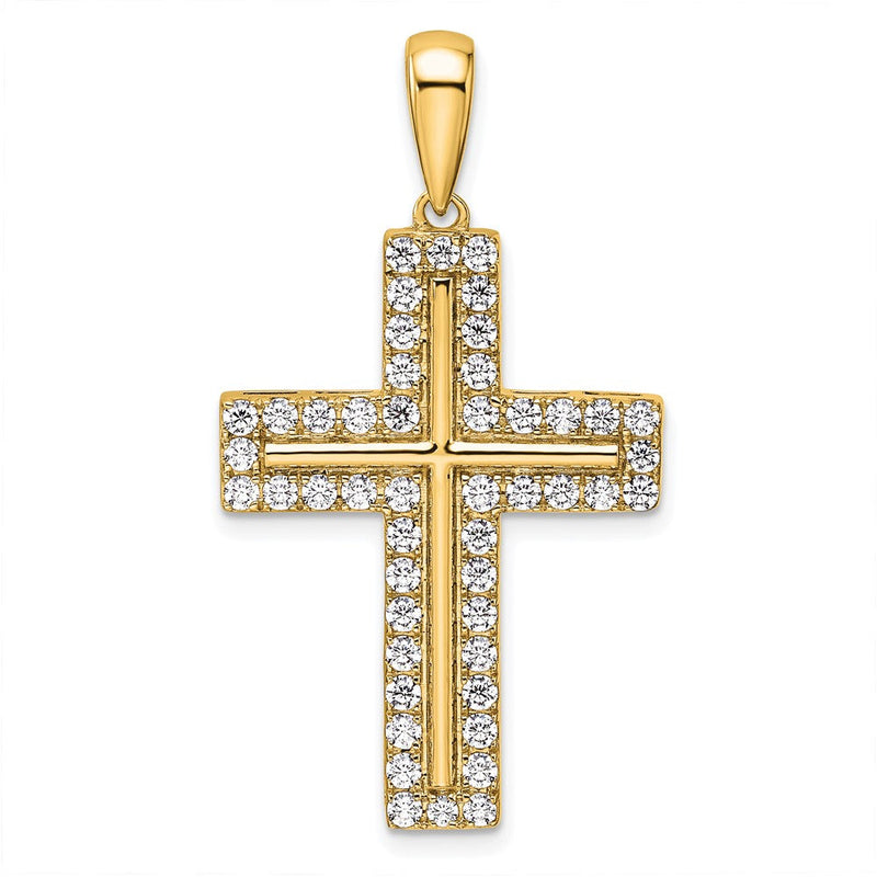 14K Gelbgold True Origin 1 Karat Im Labor Gezüchtet Diamant Vs D E F Kreuz Anhänger