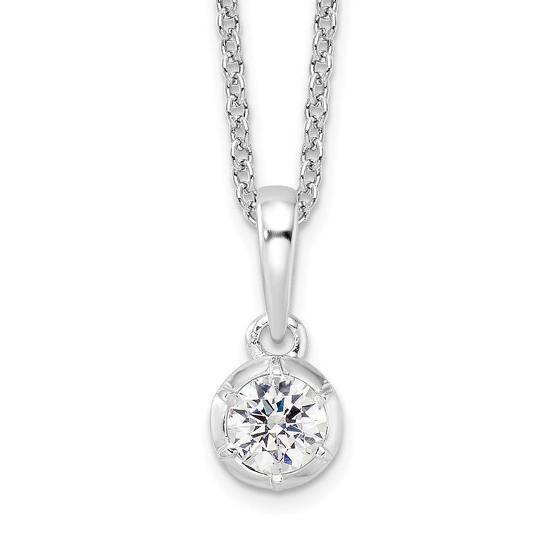 14K Weißgold True Origin 1/4 Karat Im Labor Gezüchtet Diamant Vs Def 18 Zoll Solitär Anhänger Halskette