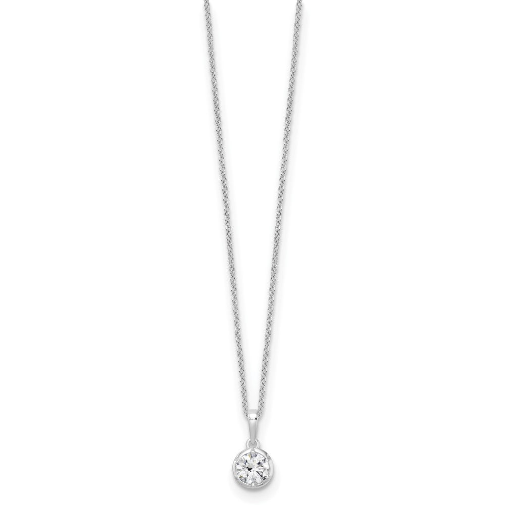 14K Weißgold True Origin 5/8 Karat Im Labor Gezüchtet Diamant Vs Def 18 Zoll Solitär Anhänger Halskette