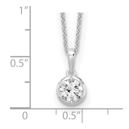 14K Weißgold True Origin 5/8 Karat Im Labor Gezüchtet Diamant Vs Def 18 Zoll Solitär Anhänger Halskette