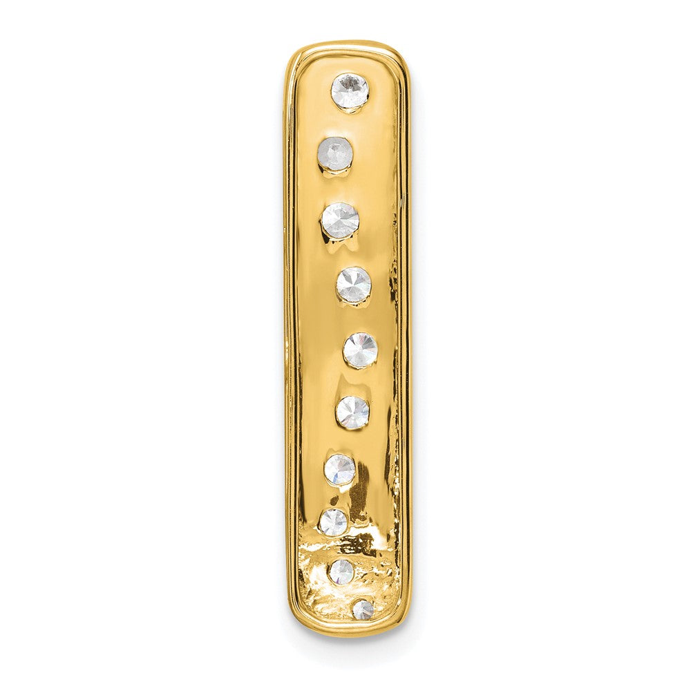 14K Gelbgold True Origin 3/4 Karat Im Labor Gezüchtet Diamant Vs Def 18 Zoll Vertikal Stab Anhänger Halskette