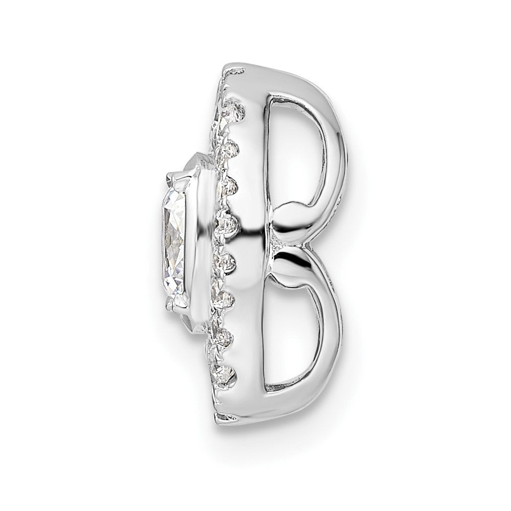 14K Weißgold Im Labor Gezüchtet Vs/si+ G+ Diamant Heiligenschein Kette Anhänger
