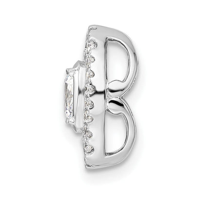 14K Weißgold Im Labor Gezüchtet Vs/si+ G+ Diamant Heiligenschein Kette Anhänger