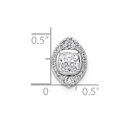 14K Weißgold Im Labor Gezüchtet Vs/si+ G+ Diamant Heiligenschein Kette Anhänger